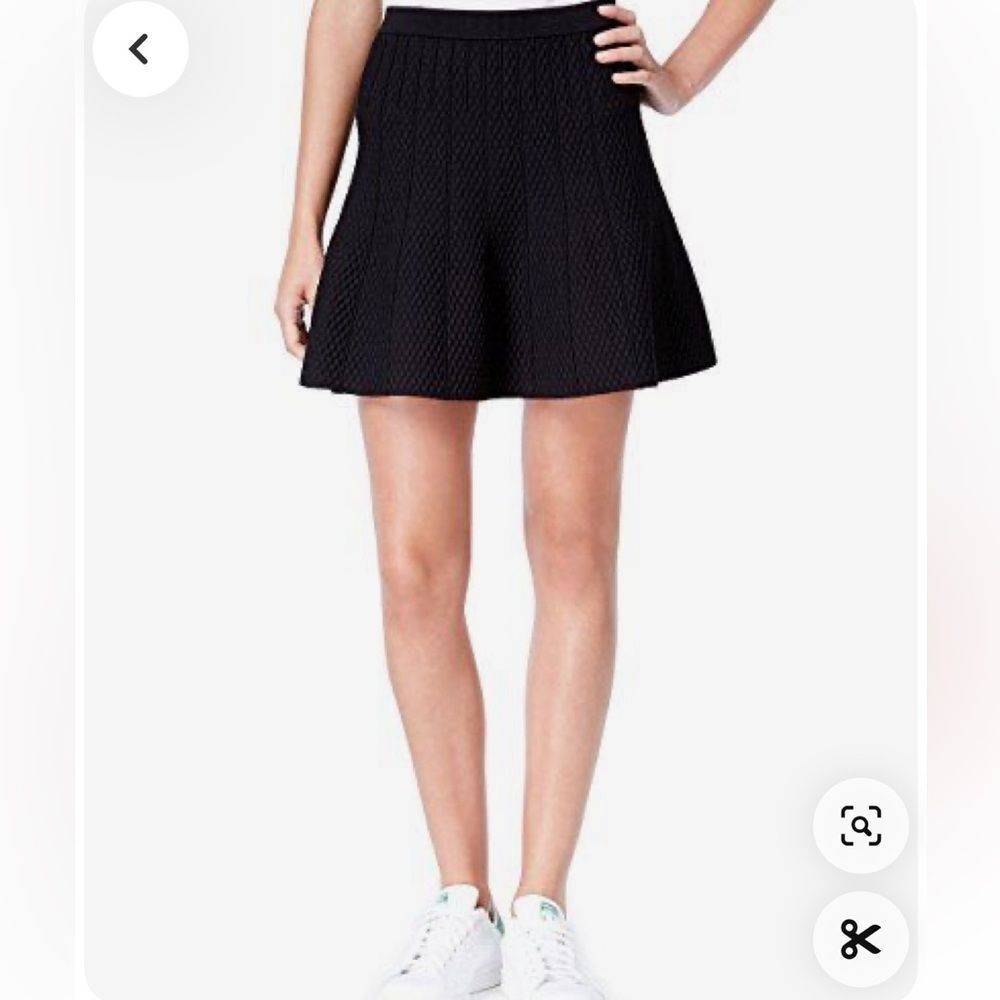 Rachel Roy Pleated Boucle Mini Skirt